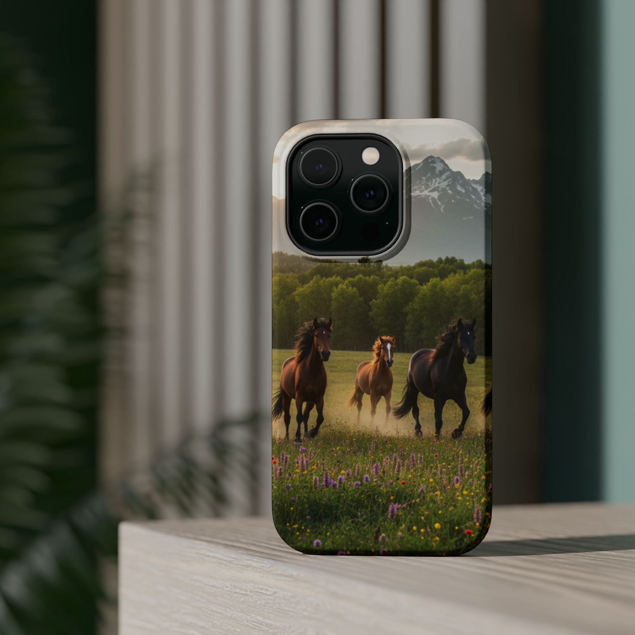 Running Horses Phone Case | Magnetic Impact-Resistant Case