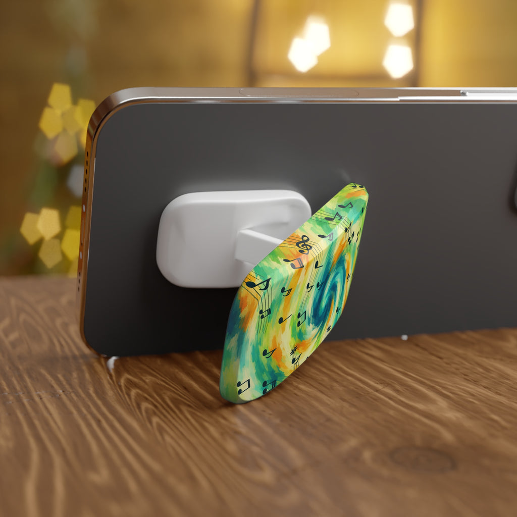 Music Notes Swirl Phone Click-On Grip