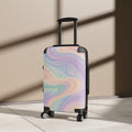 Psychedelic Swirl Colorful Marble Suitcase | Retro Travel Luggage