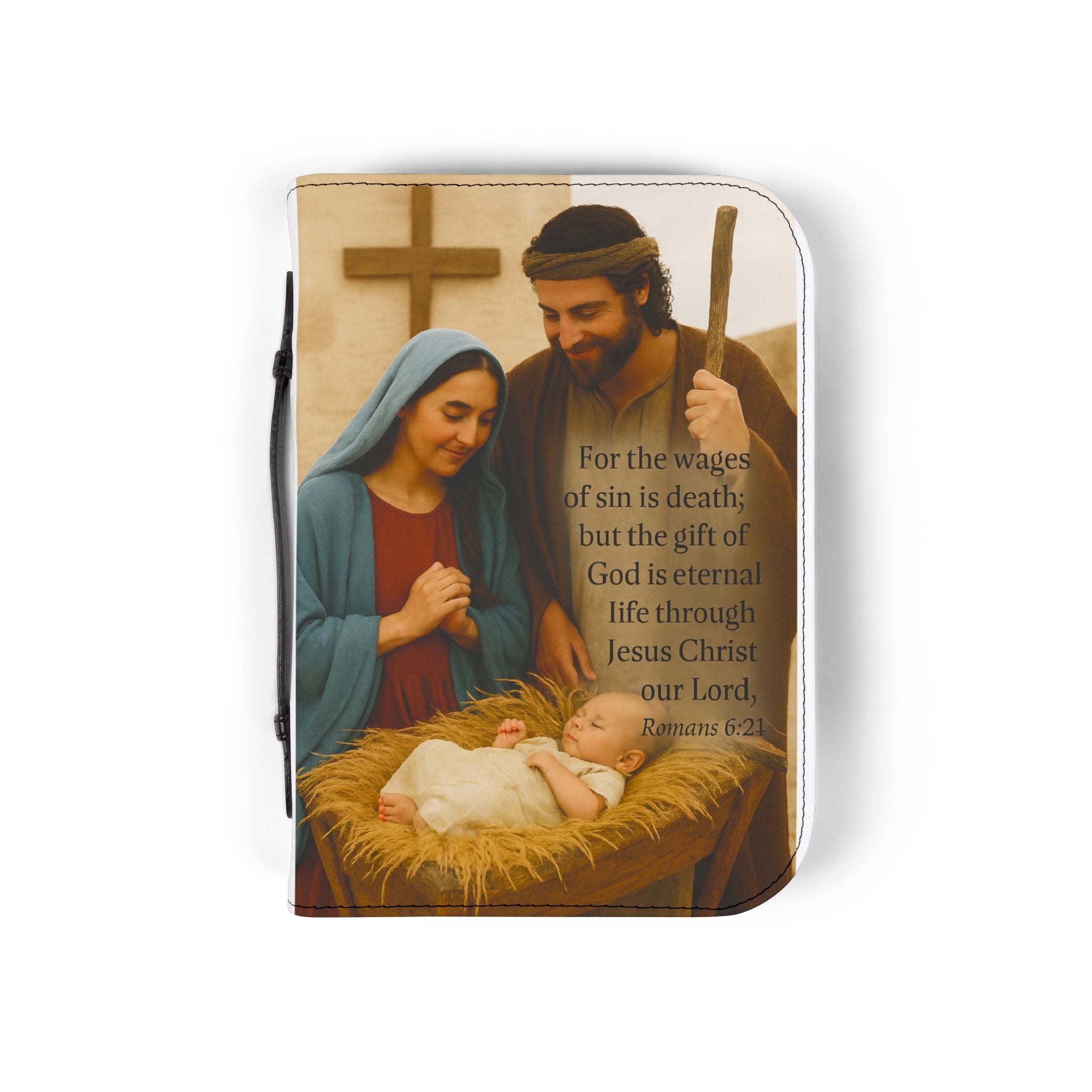 Bible Cover Baby Jesus in Manger