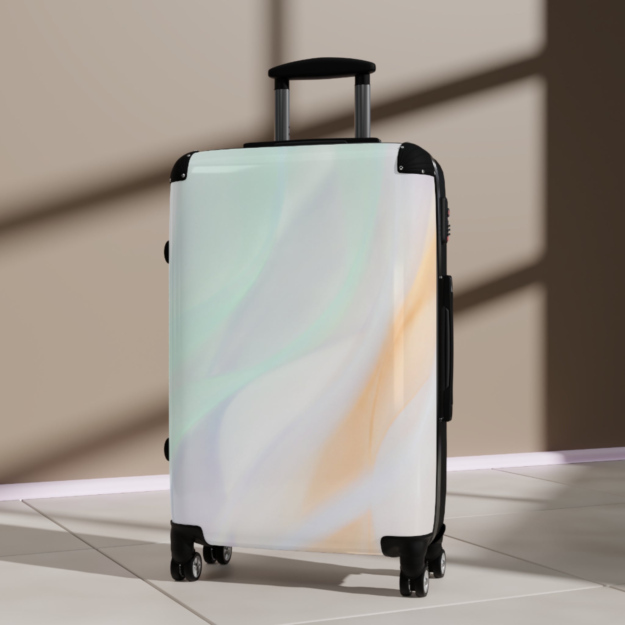 Suitcases/Abstract Swirl / Colorful Red, Blue & Gold Travel Luggage
