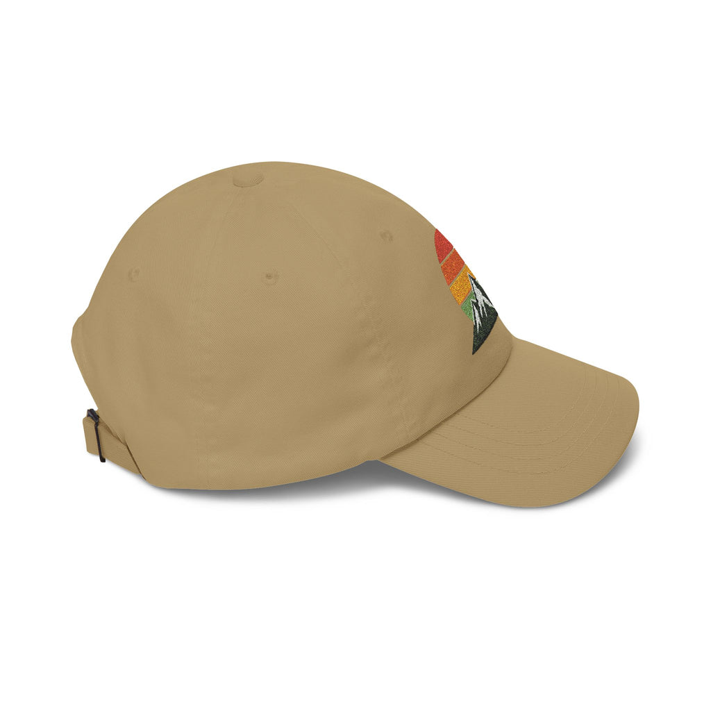 Retro Mountain Sunset Dad Cap | Embroidered Mountain Hat