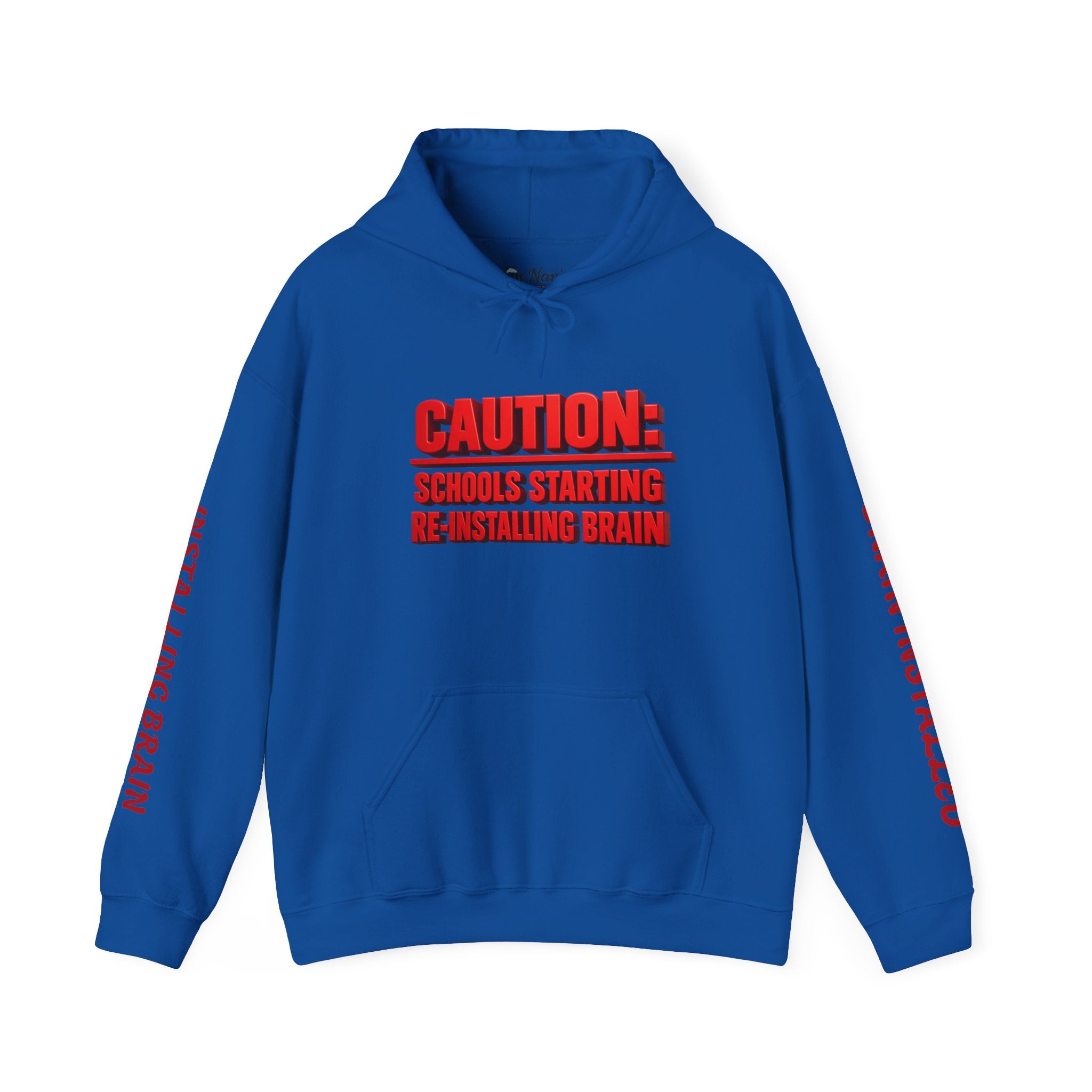 Caution Schools Starting Re-Installing Brain Unisex Graphic Hoodie – Funny Back-to-School Sweatshirt