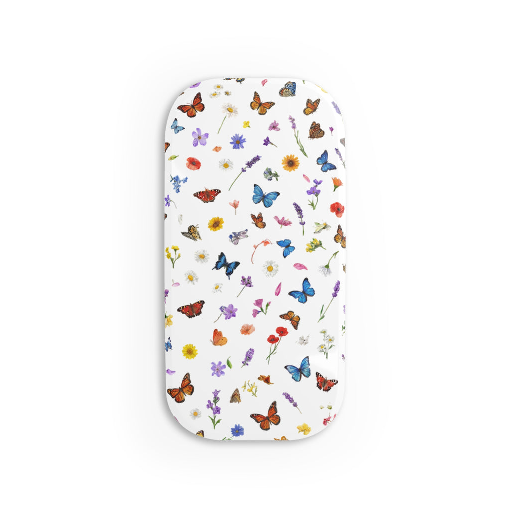 Butterfly Meadow Phone Grip — Click-On Stand & Secure Grip