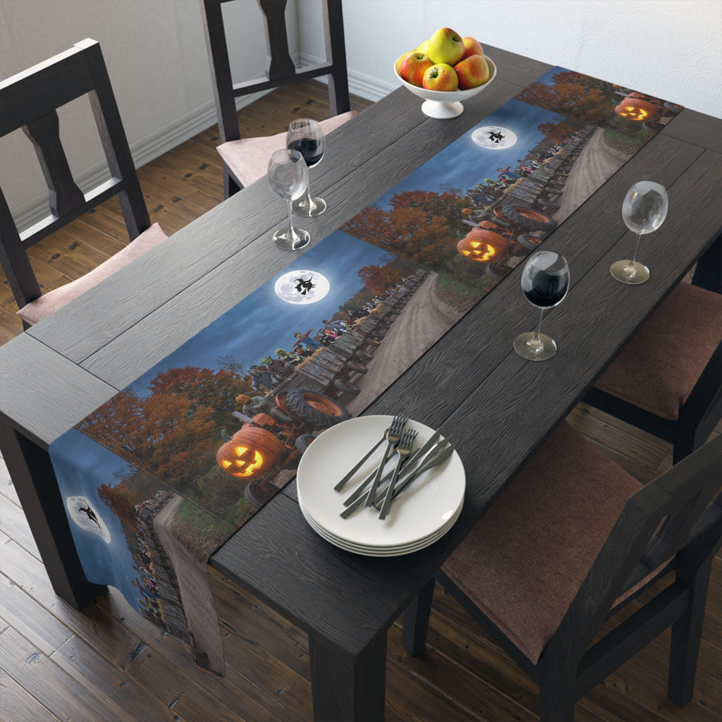 Halloween Pumpkin & Full Moon Table Runner