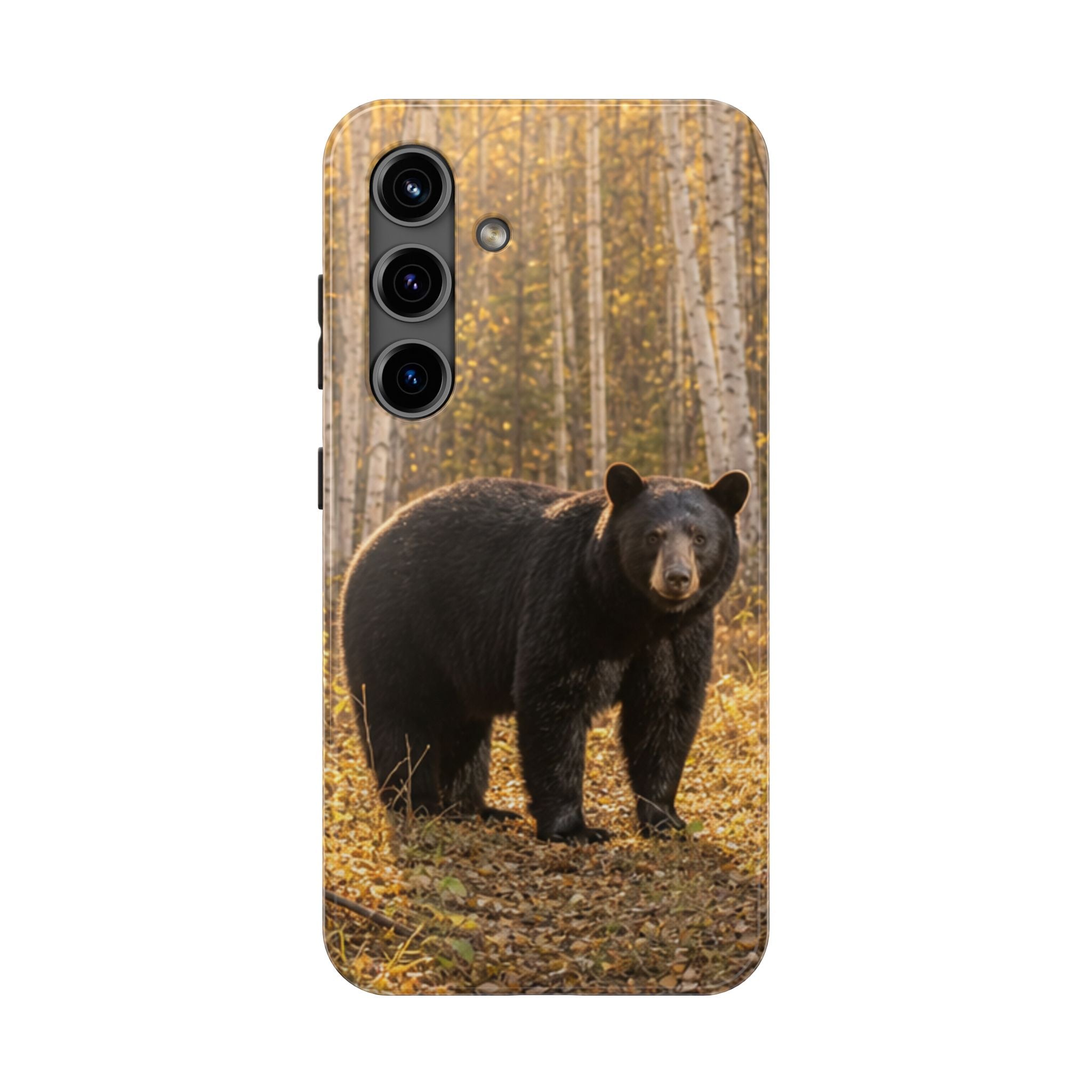 Black Bear Forest Phone Case | Tough Phone Case