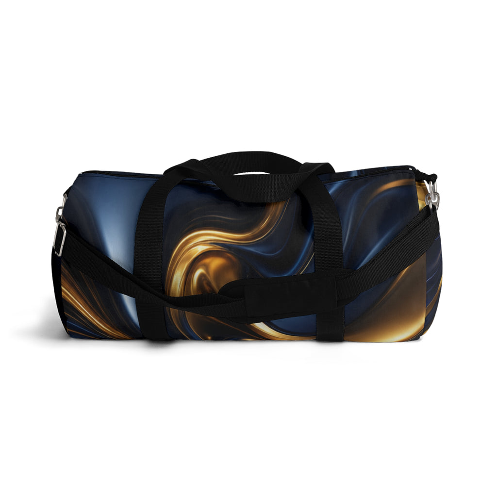 Navy & Gold Marble Duffle Bag — Luxury Travel Gym Bag