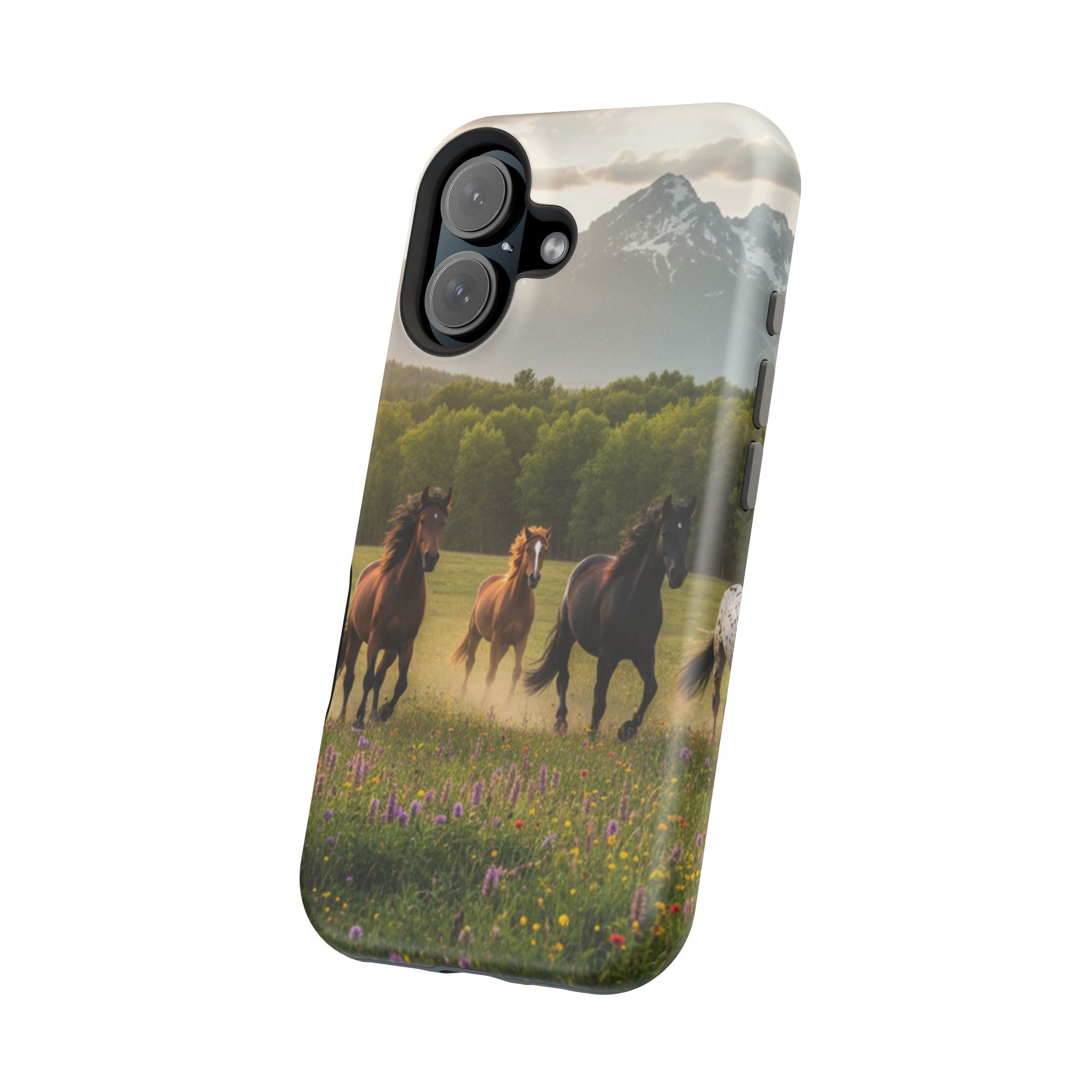 Running Horses Phone Case | Magnetic Impact-Resistant Case