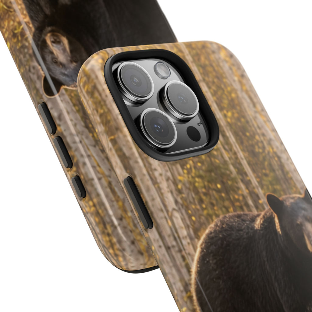 Black Bear Forest Phone Case | Tough Phone Case