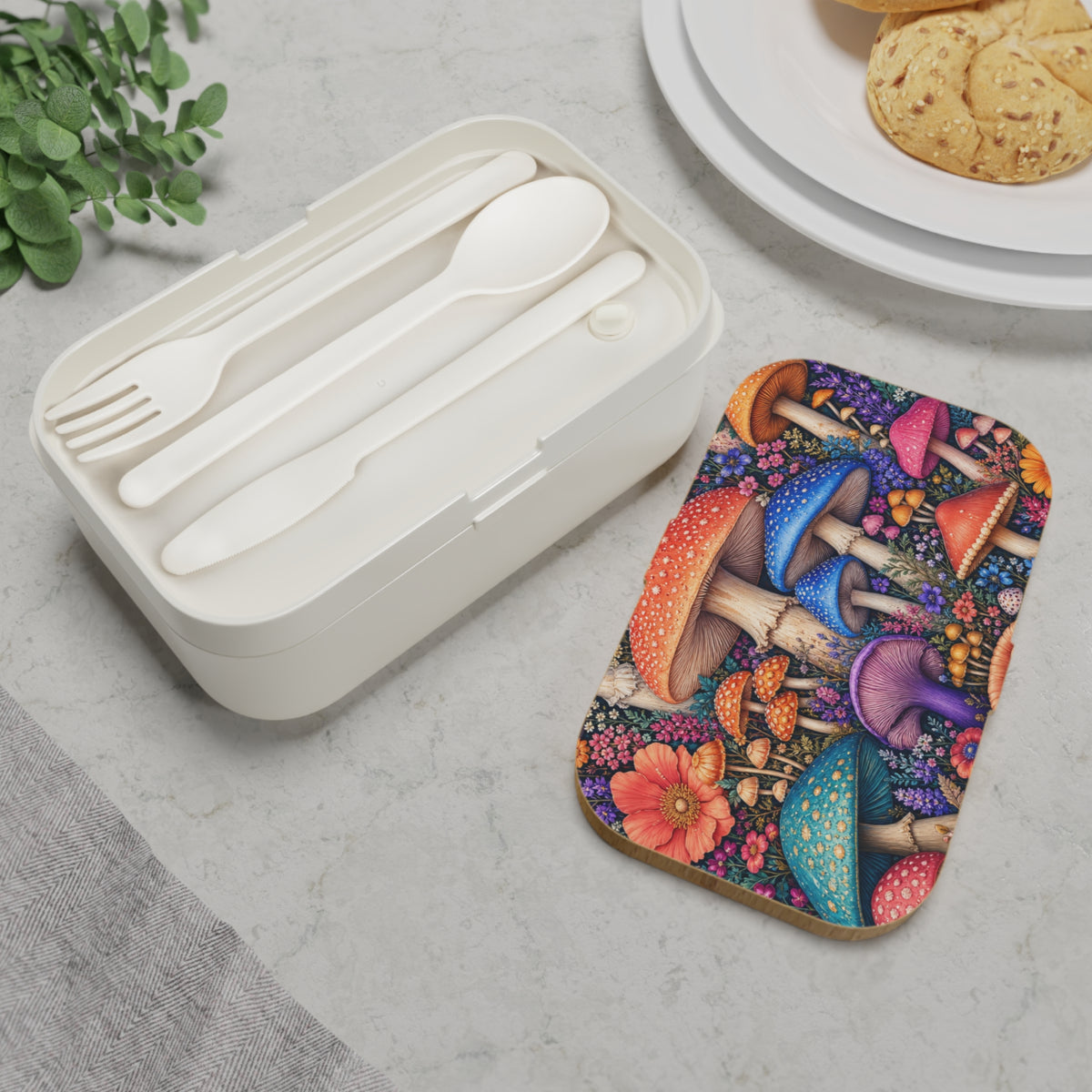 Colorful Mushroom Bento Lunch Box