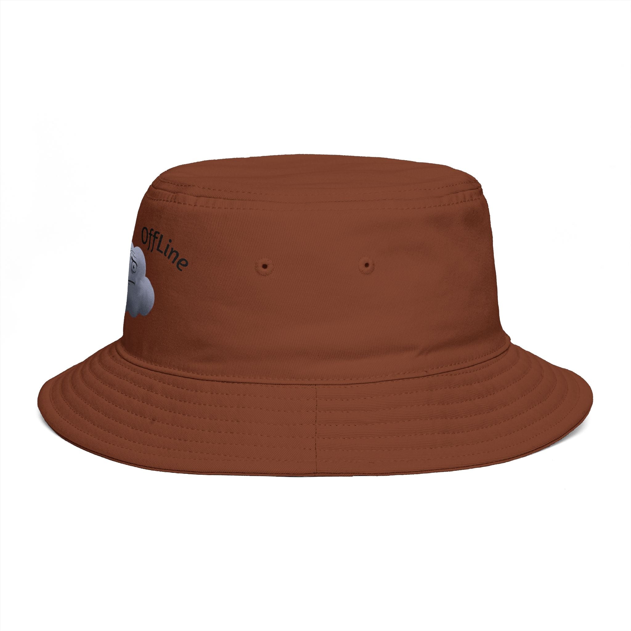 Mentally Offline Cloud Bucket Hat | Sad Cloud Illustration