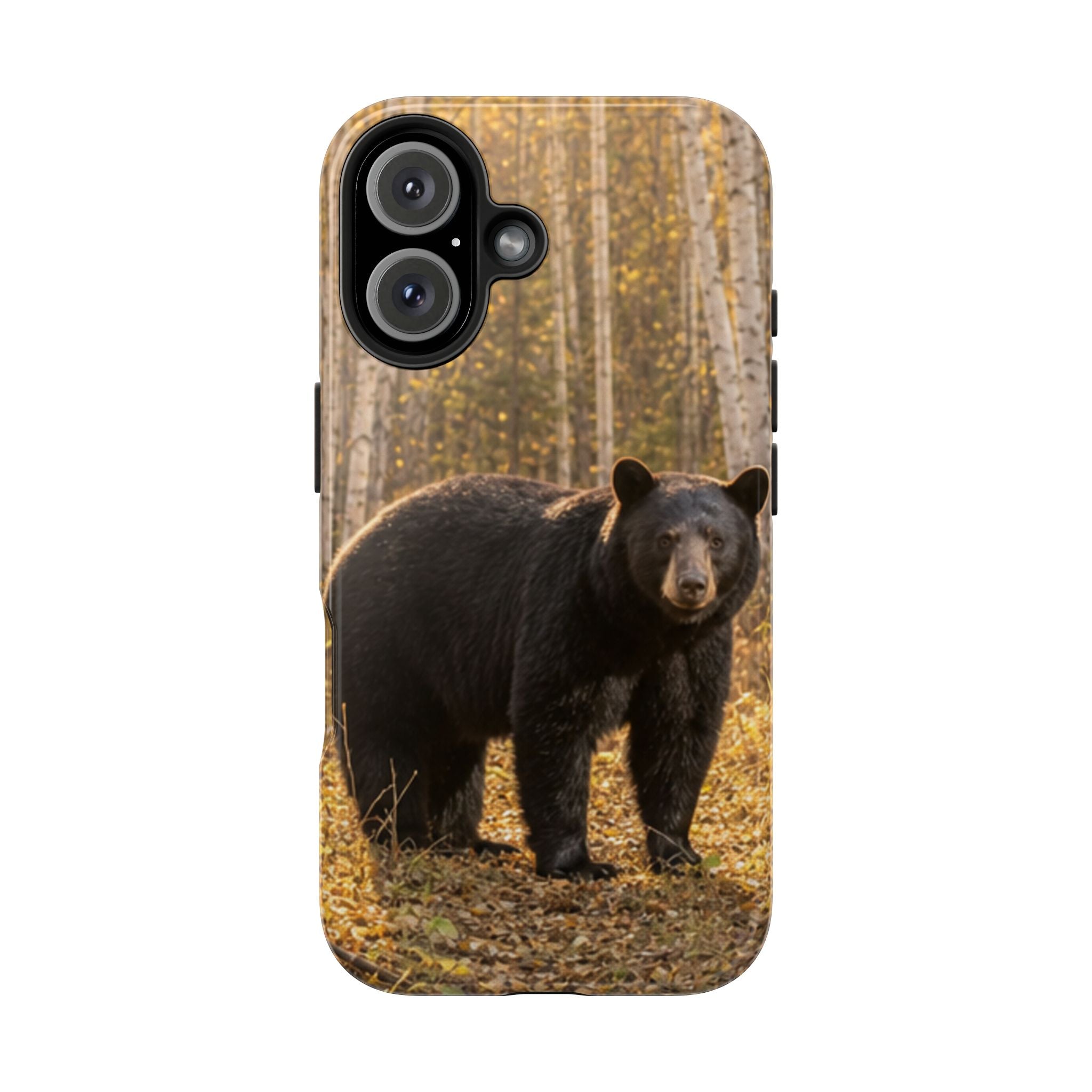 Black Bear Forest Phone Case | Tough Phone Case