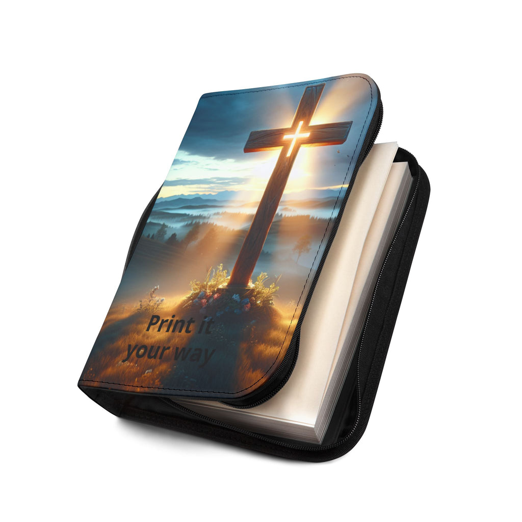 Bible Cover/Light from Heaven With Cross/ 100% PU Leather/