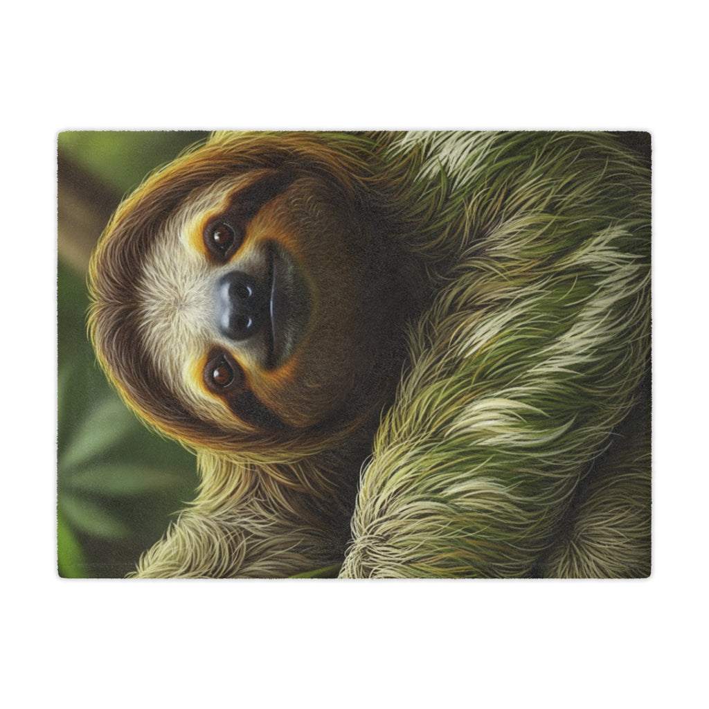 Sloth Plush Minky Blanket / Cozy Tropical Animal Throw