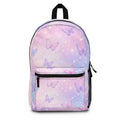 Pastel Butterfly Pattern Backpack | Pink Lavender Stars