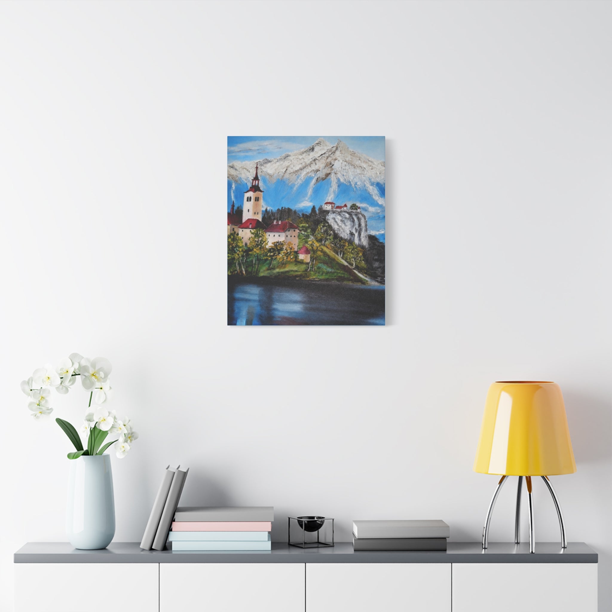 Alpine Village Landscape Canvas