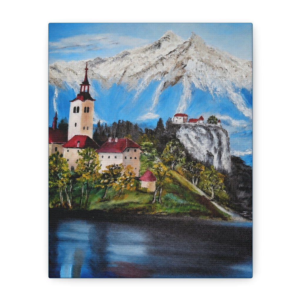 Alpine Village Landscape Canvas