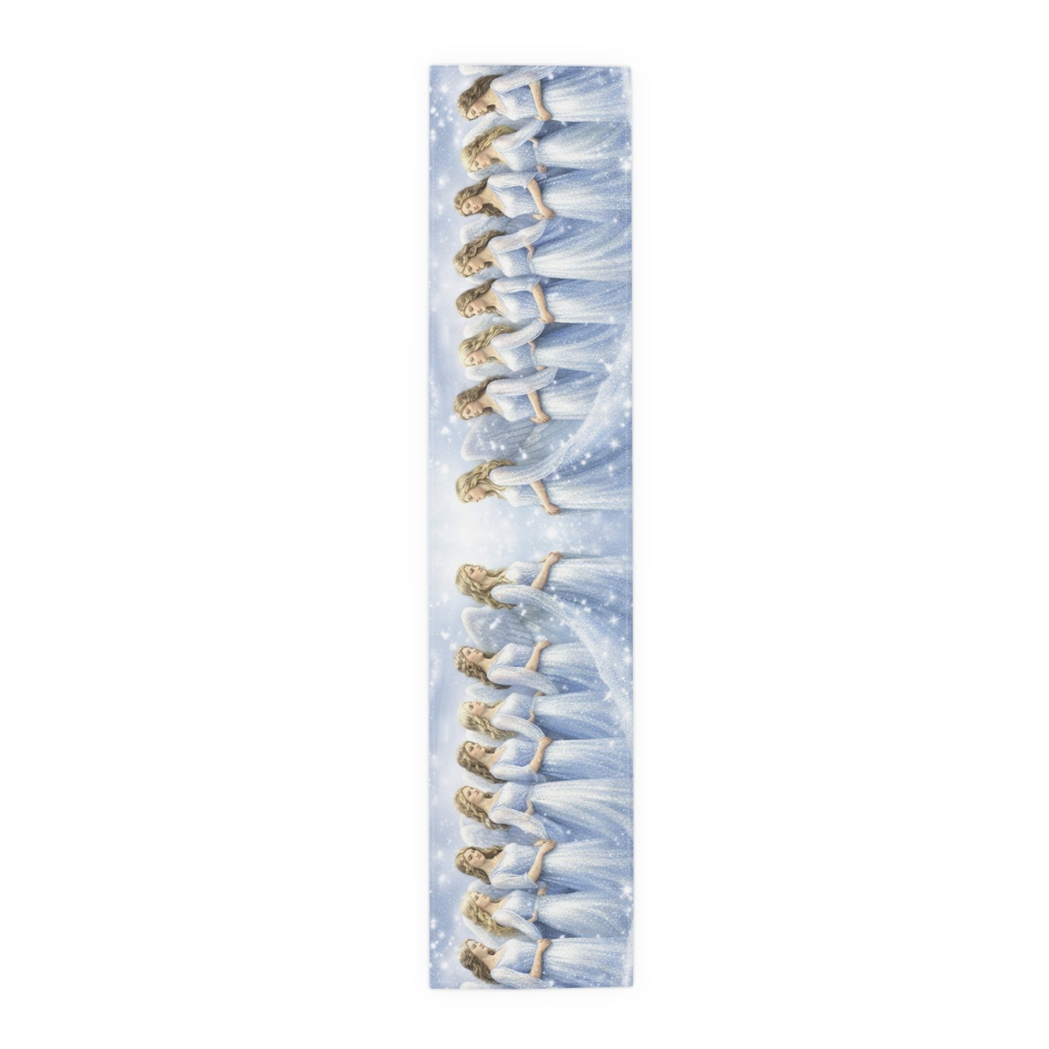 Angelic Women Illustration Table Runner | Heavenly Figures, Soft Pastel