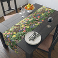 Spring Garden Birds Table Runner / Floral Tulip & Daffodil Dining Decor