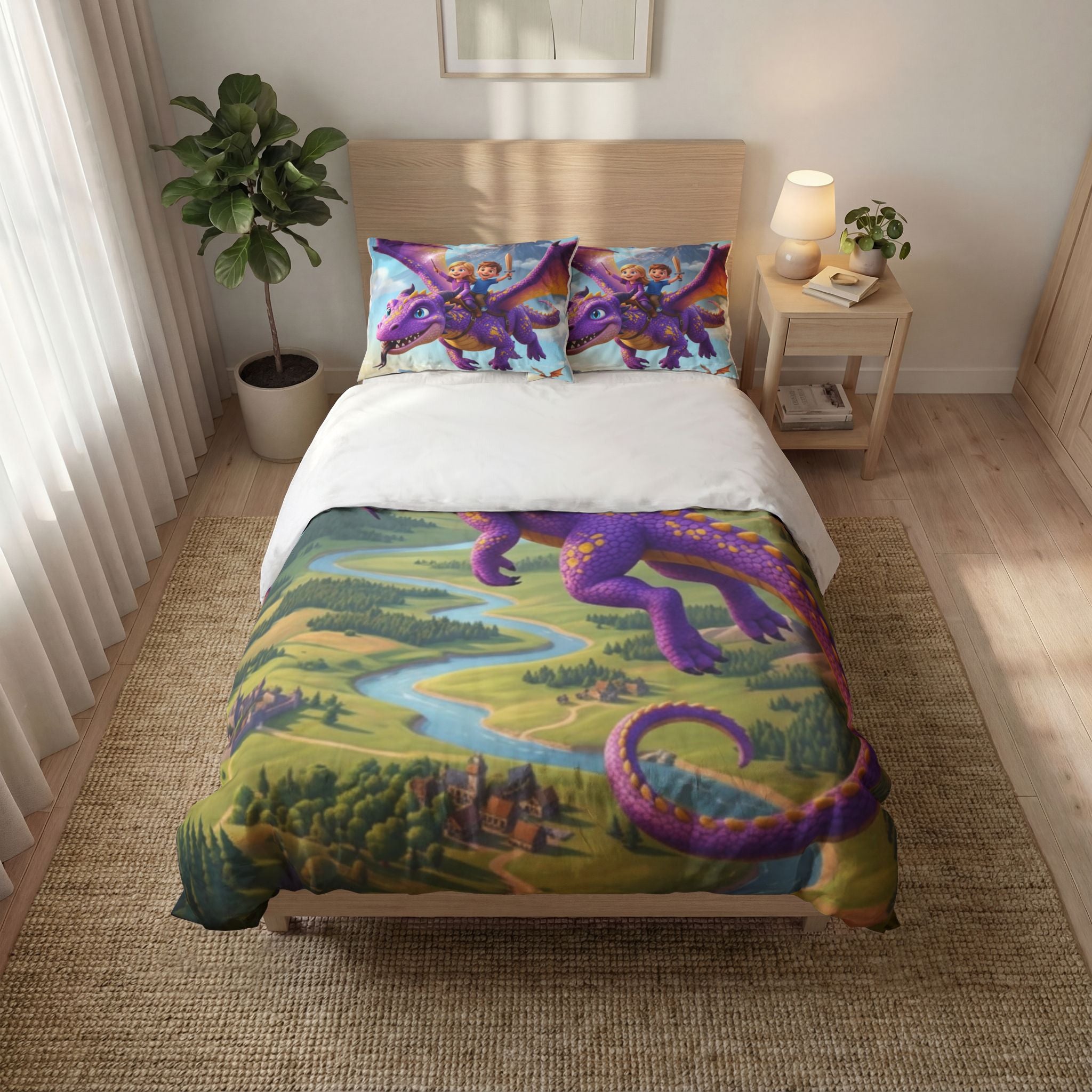 Fantasy Dragon/Quilt Cover Set Of Three