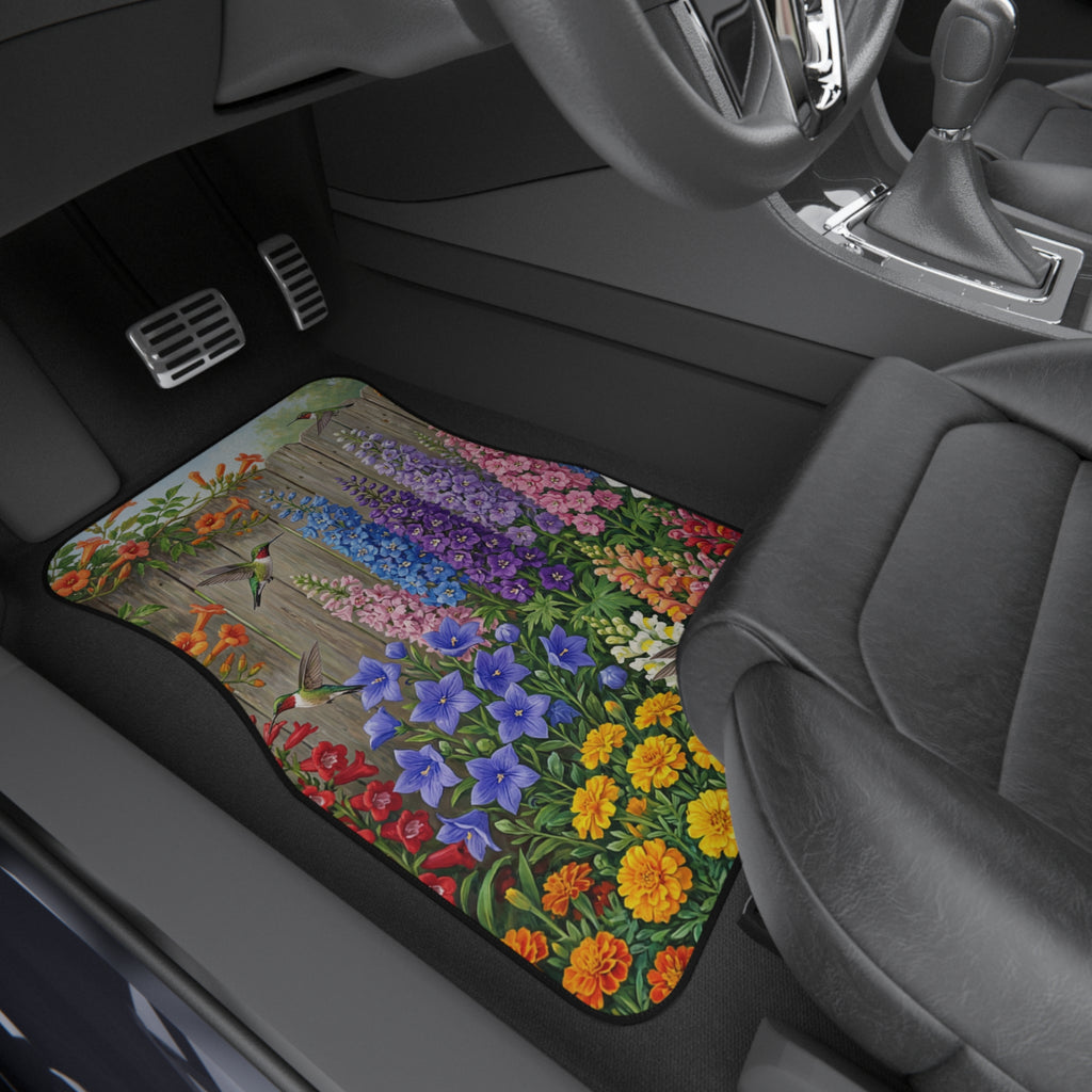 Cottage Garden Hummingbirds Car Mats (Set of 4)