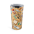Medical Supplies Pattern Tumbler 20oz | Nurse Doctor Stethoscope Clipboard