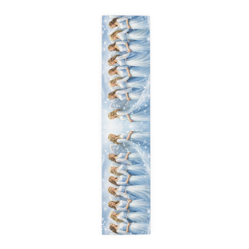 Angelic Women Illustration Table Runner | Heavenly Figures, Soft Pastel