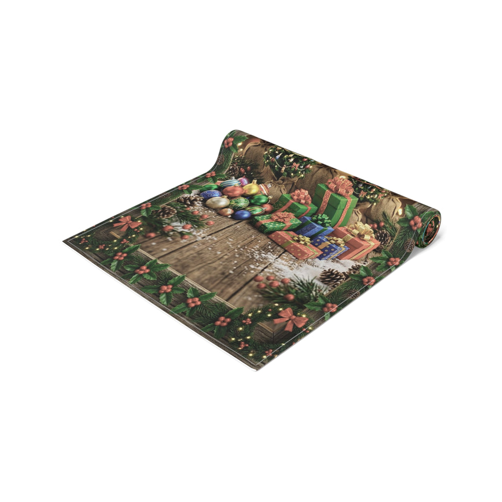 Christmas Tree and Presents Table Runner | Holiday Holiday Decor
