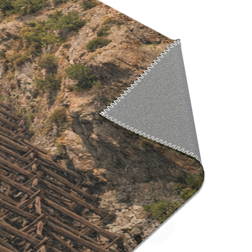 Union Pacific Steam Train Area Rug | Big Boy Locomotive with Cars