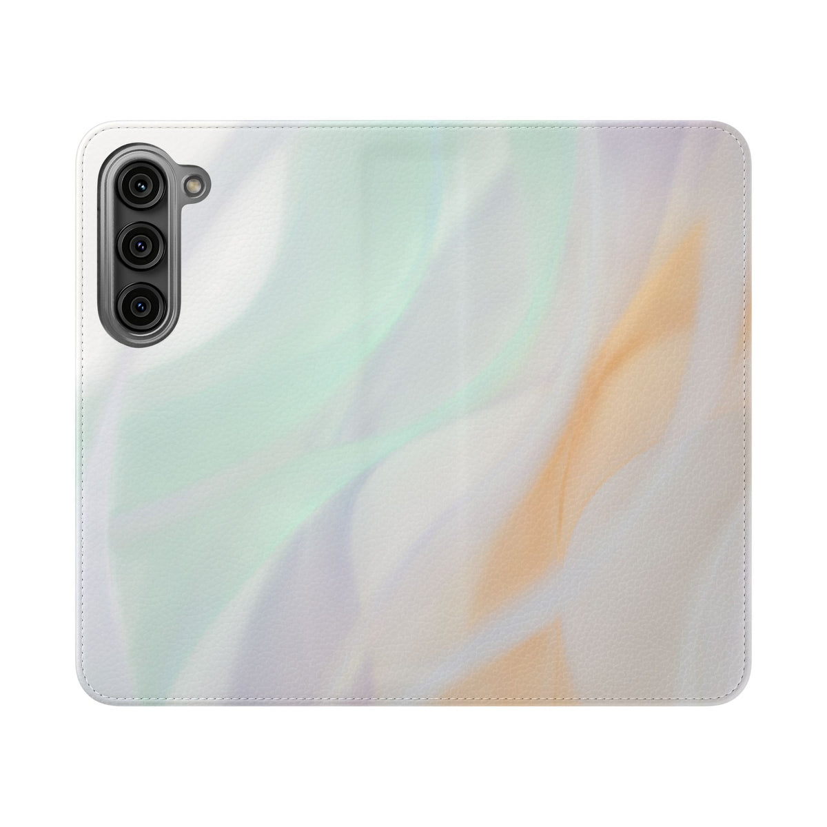 Pastel Marble Flip Case / Soft Watercolor Phone Wallet Cover with Card Slots