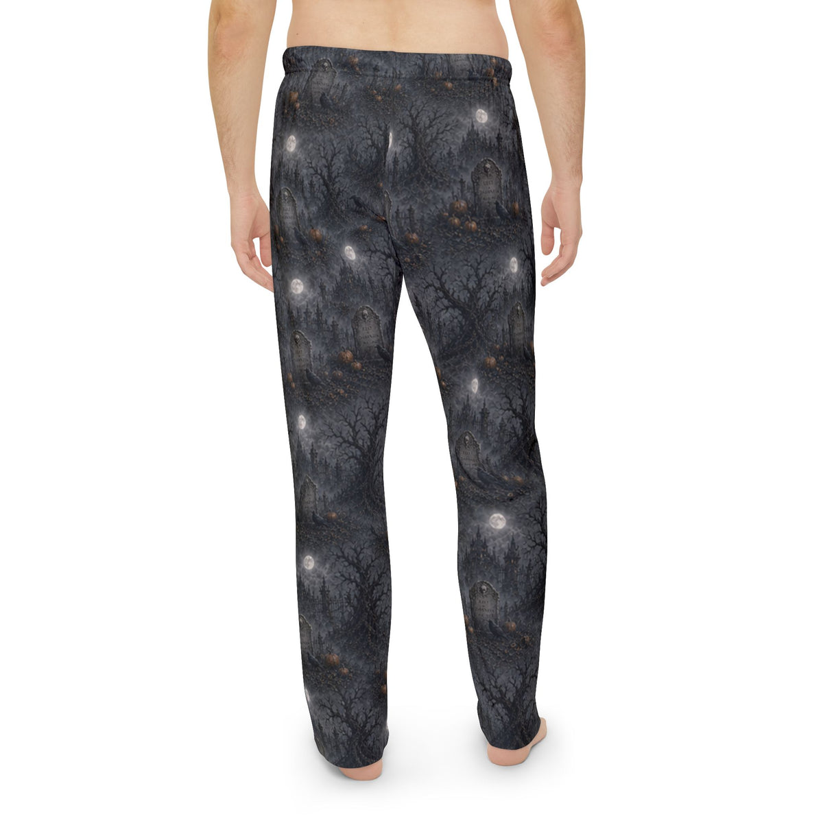 Spooky Moonlit Graveyard Pajama Pants | Halloween Sleepwear