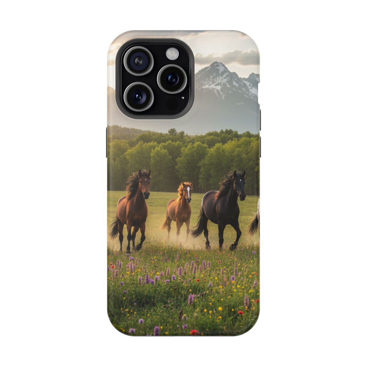 Running Horses Phone Case | Magnetic Impact-Resistant Case