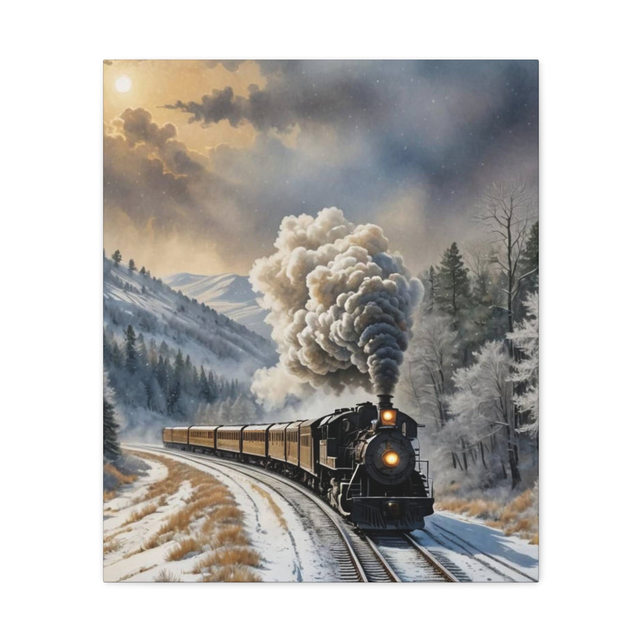 Matte Canvas, Steam Train  Stretched, 1.25"