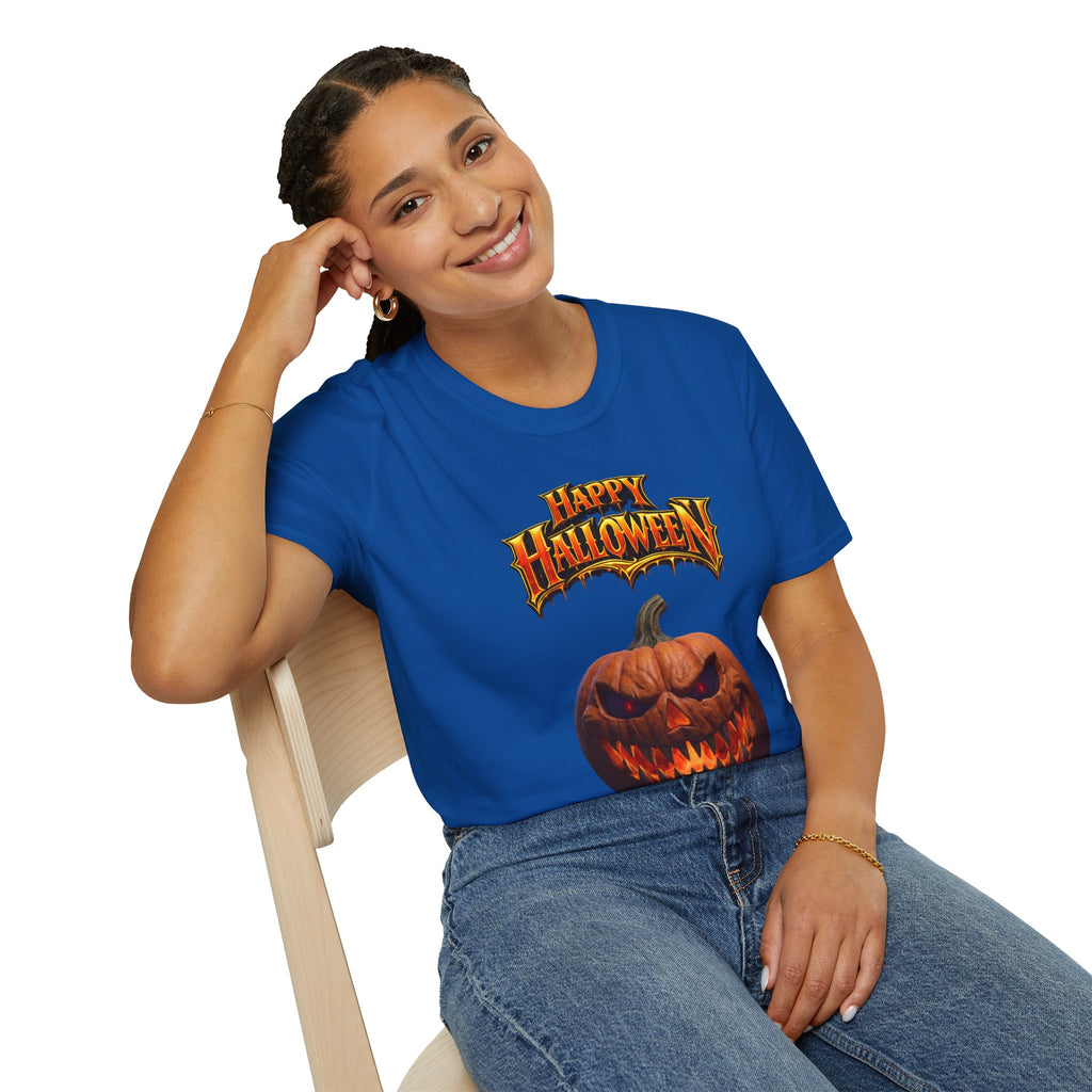 Happy Halloween Pumpkin T-Shirt | Jack-O'-Lantern Graphic Tee