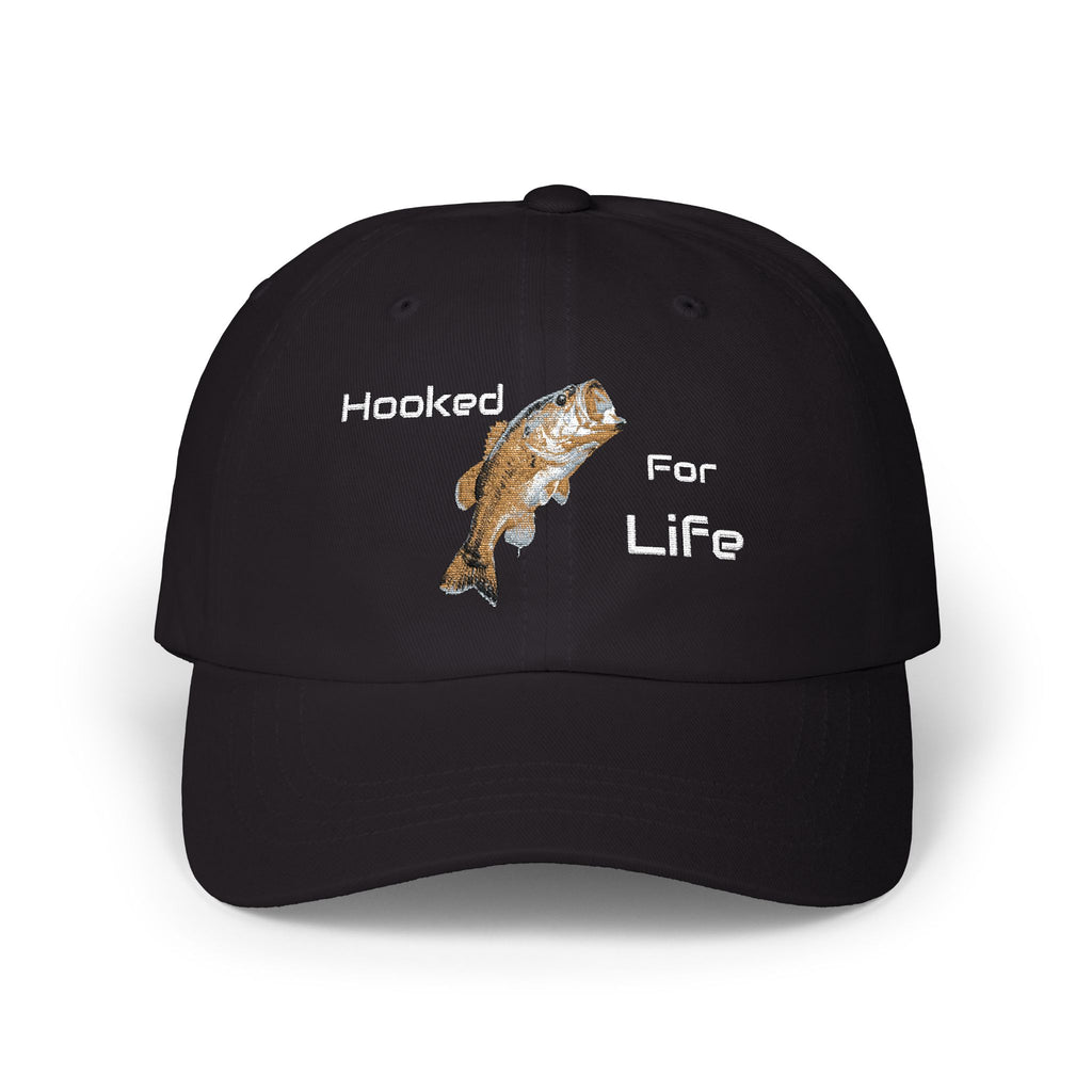 Hooked For Life Fishing Dad Cap | Baseball Hat