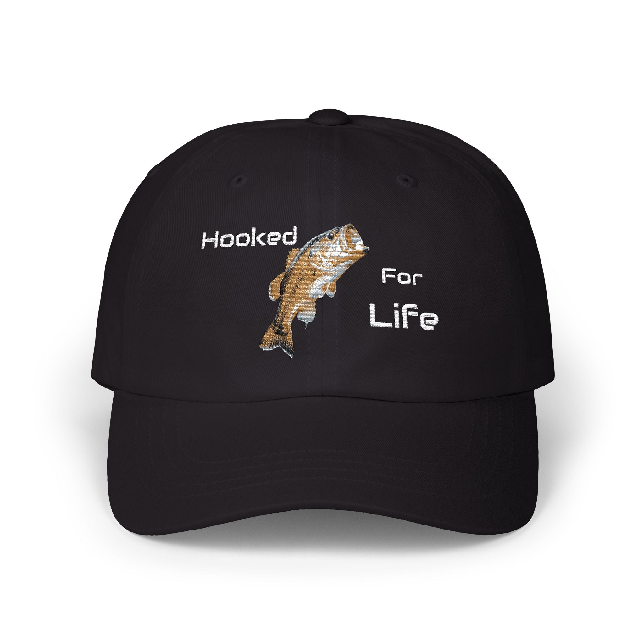 Hooked For Life Fishing Dad Cap | Baseball Hat