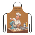 Apron Cheerful Baker Illustration | Cartoon Chef Baking, Kitchen Apron