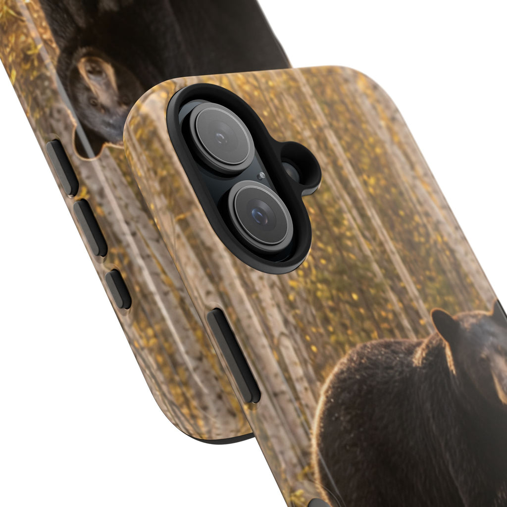 Black Bear Forest Phone Case | Tough Phone Case