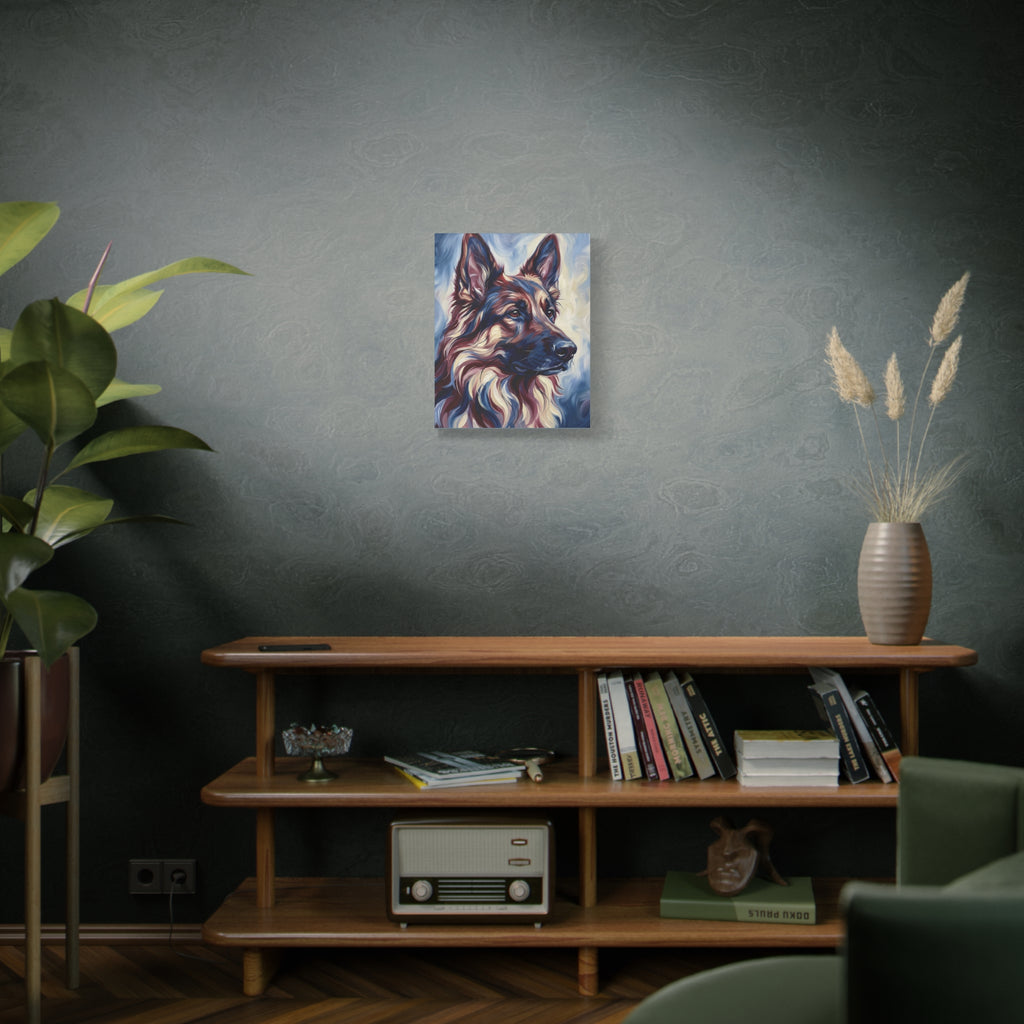 Colorful German Shepherd Portrait Canvas