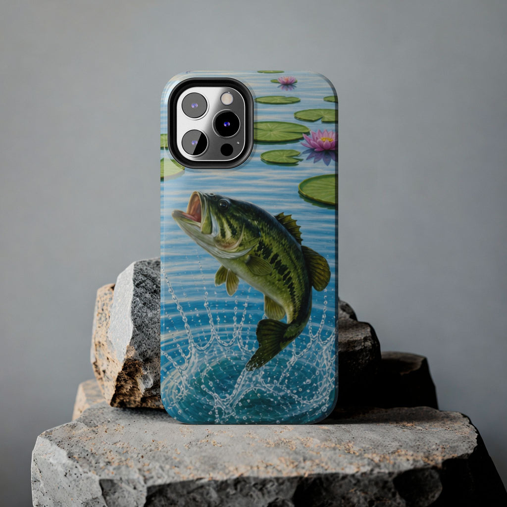 Largemouth Bass Jumping Phone Case | Tough Phone Case