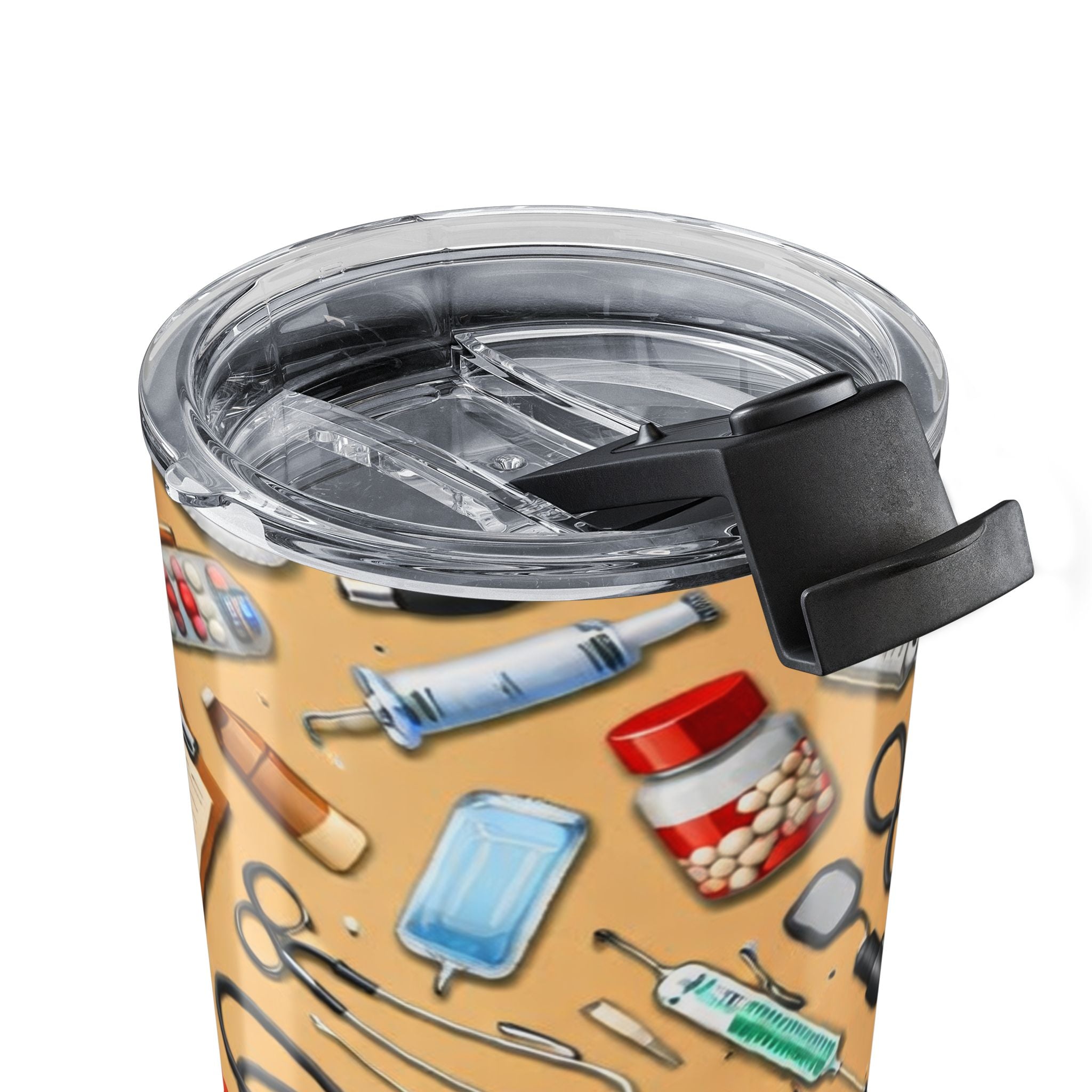 Medical Supplies Pattern Tumbler 20oz | Nurse Doctor Stethoscope Clipboard