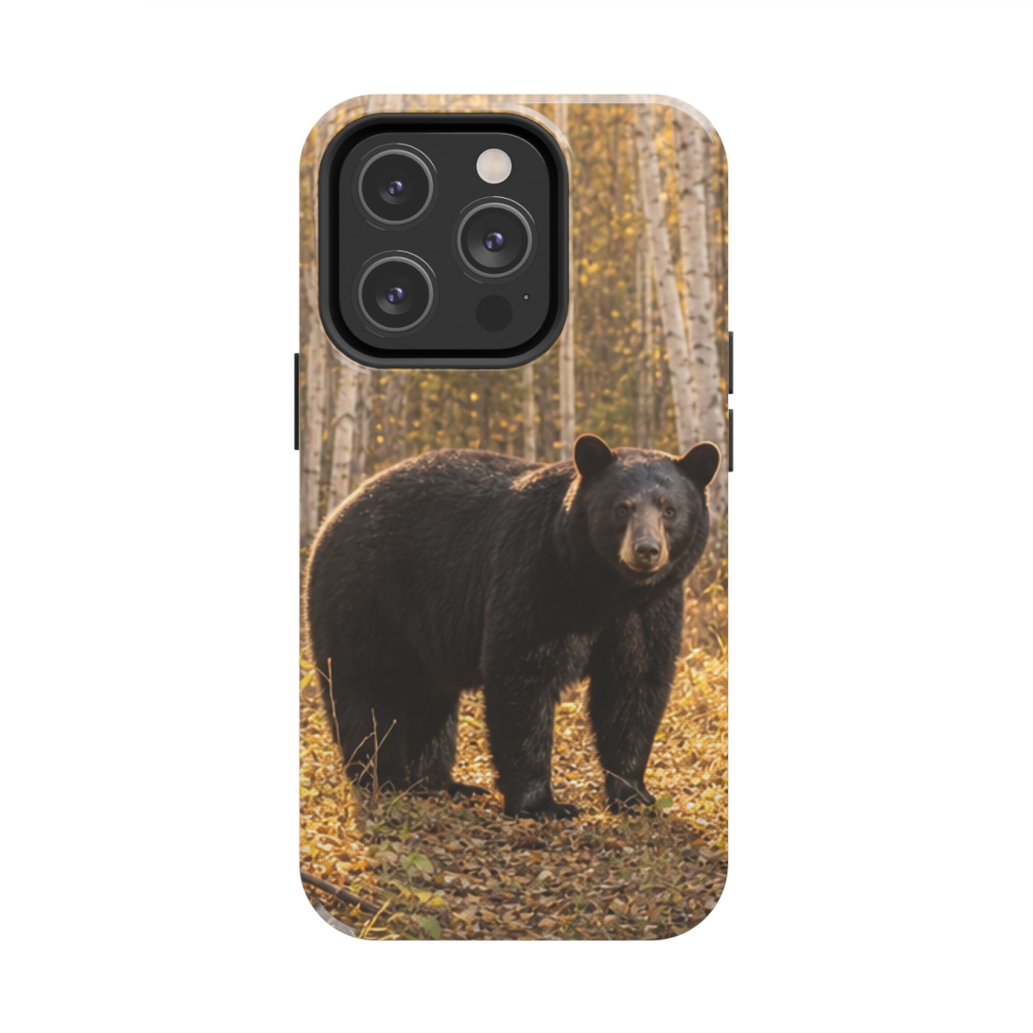 Black Bear Forest Phone Case | Tough Phone Case