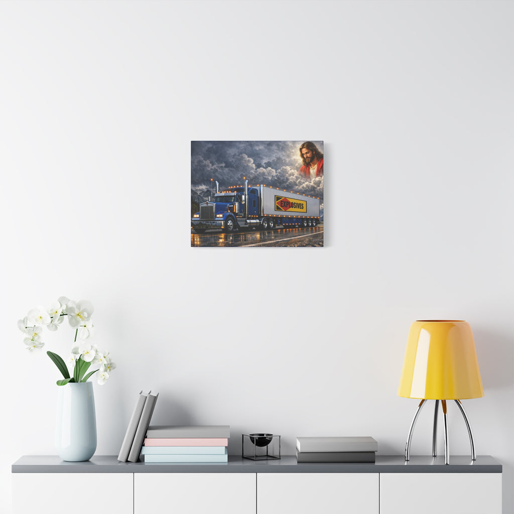 Trucking with Jesus/Matte Canvas, Stretched, 1.25"