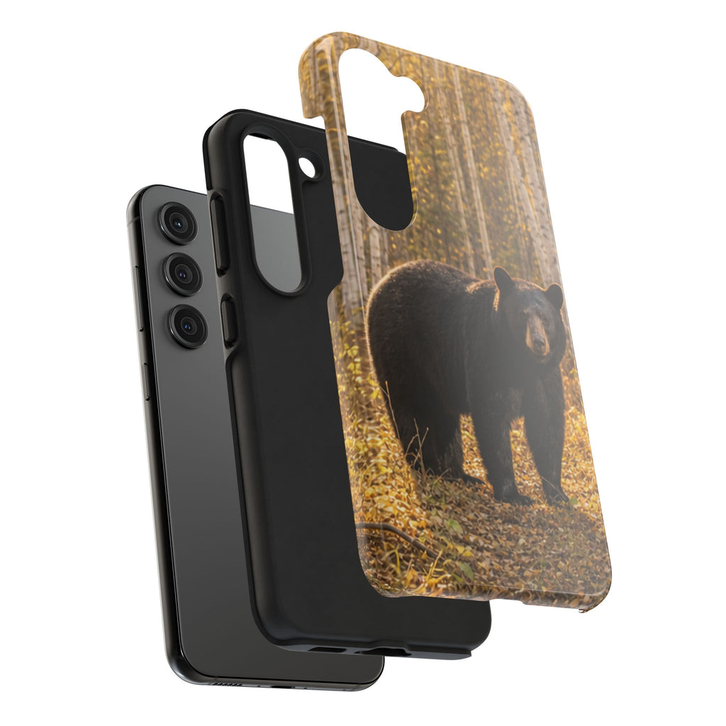 Black Bear Forest Phone Case | Tough Phone Case