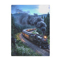 Vintage Steam Train Minky Blanket / Scenic Locomotive
