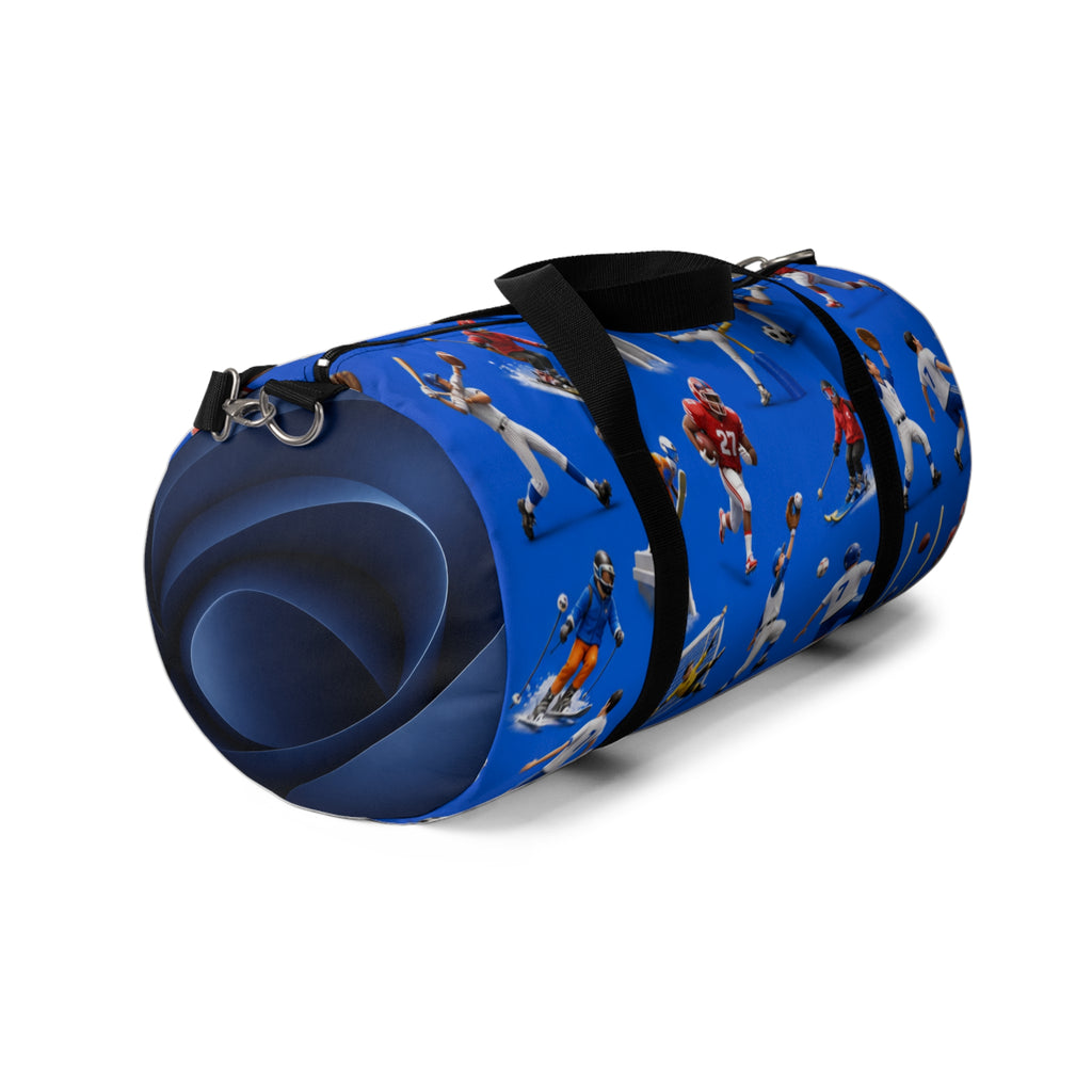 Football Players Pattern Duffel Bag — Sport Travel Gym Bag for Fans & Athletes