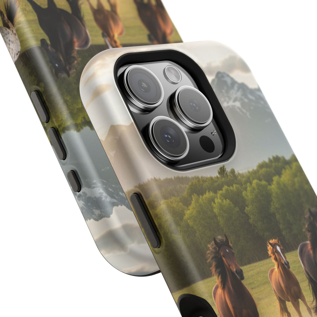 Running Horses Phone Case | Magnetic Impact-Resistant Case