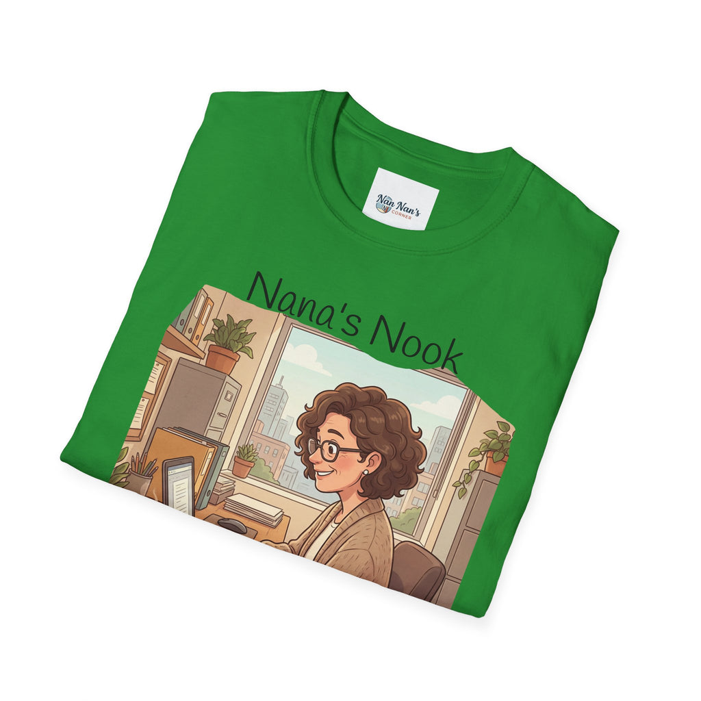 T-Shirt / "Nana's Nook: My Manager Has Whiskers" Cozy Grandma Cat Lover Tee