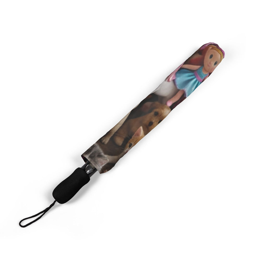 Colorful Doll Pattern Umbrella | Cute Foldable Rain Umbrella