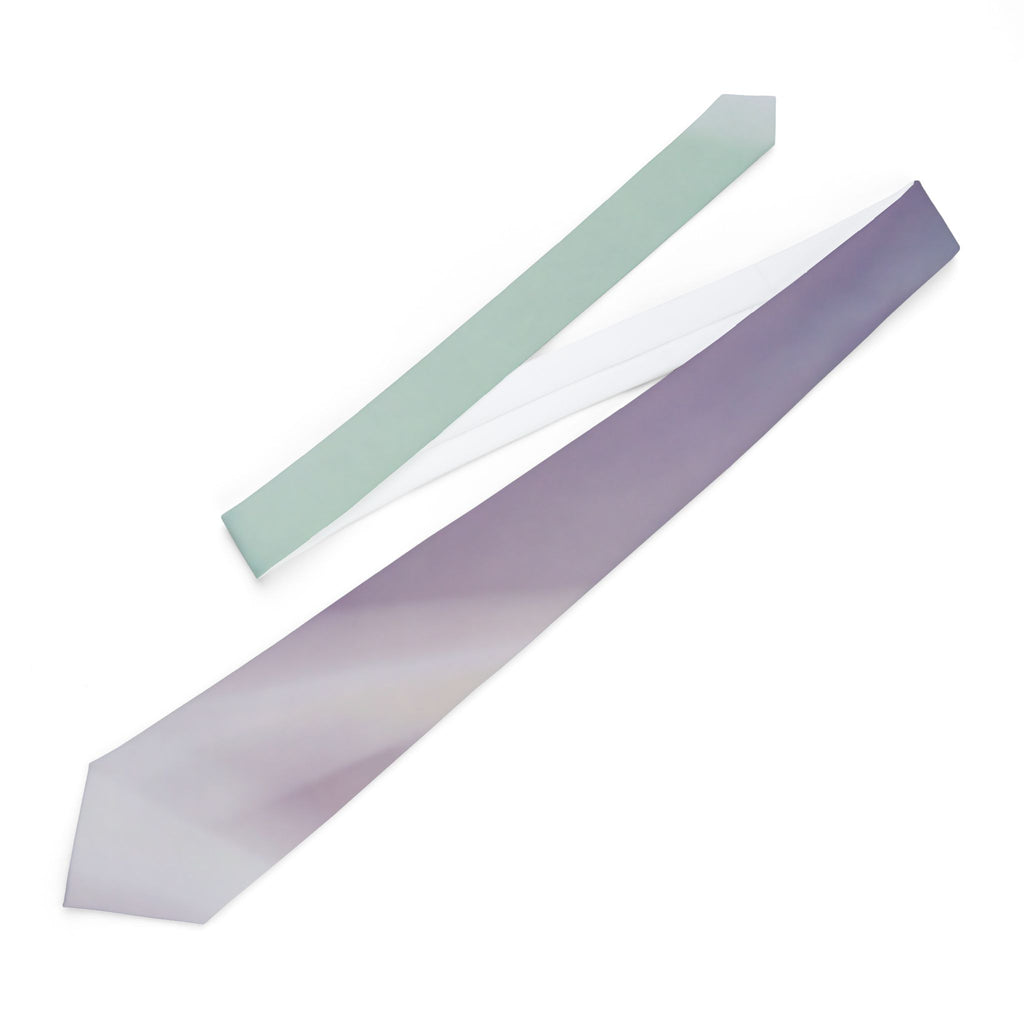 Pastel Gradient Necktie — Soft Beige & Mint Ombre Tie for Weddings, Spring Dressing